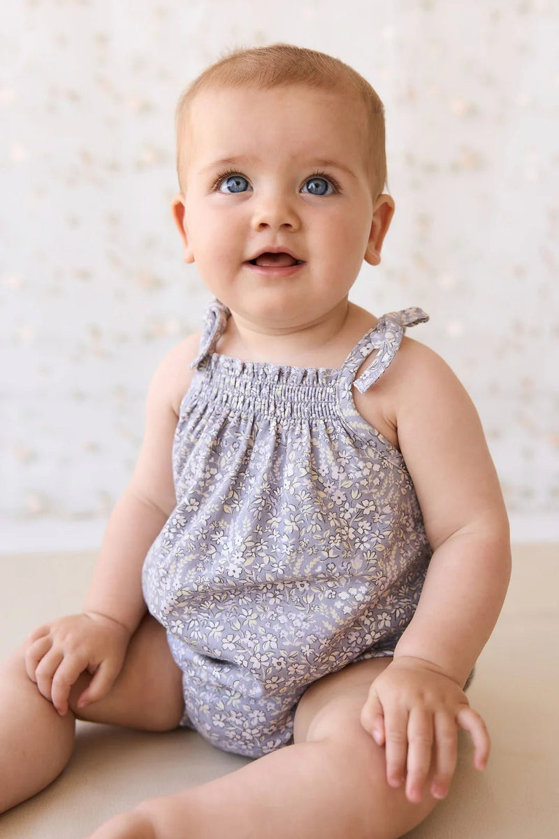 Organic Cotton Cassie Playsuit - April Lilac, , Jamie Kay - All The Little Bows