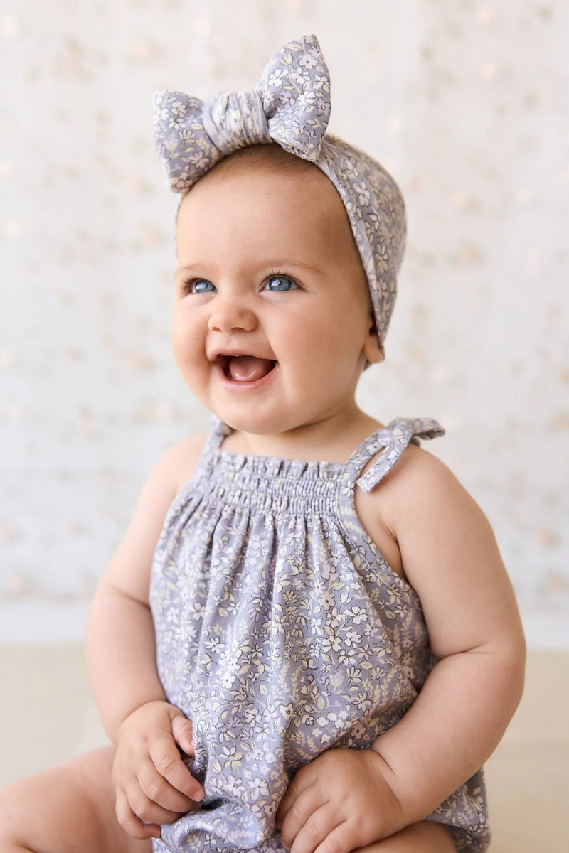 Organic Cotton Cassie Playsuit - April Lilac, , Jamie Kay - All The Little Bows