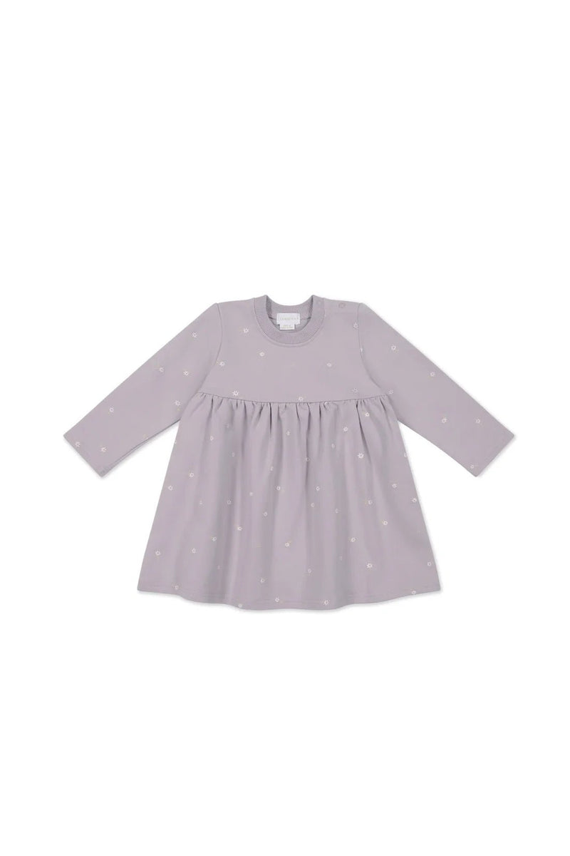 Organic Cotton Charlotte Dress - Annie Ditzy Violet Ice, , Jamie Kay - All The Little Bows