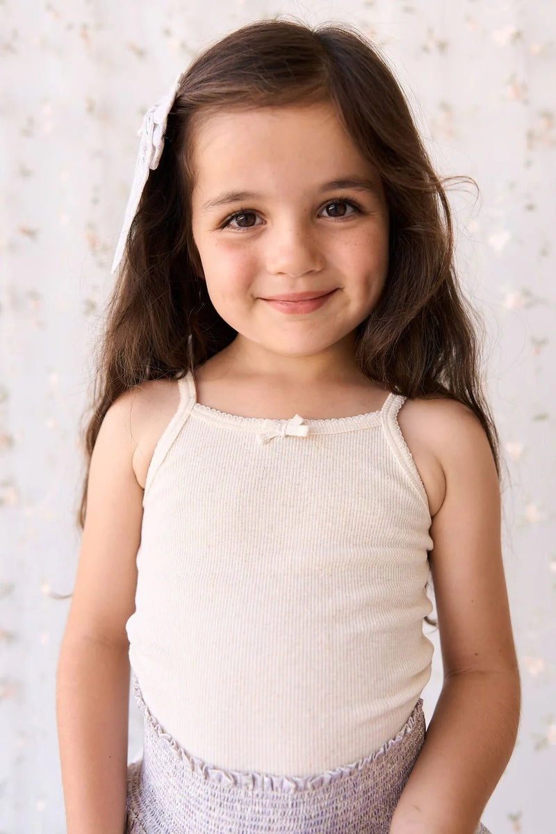 Organic Cotton Fine Rib Singlet - Lily Fleck, , Jamie Kay - All The Little Bows