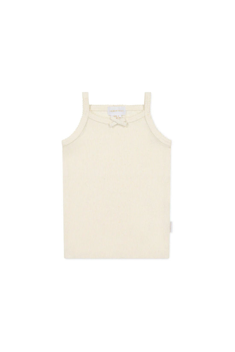 Organic Cotton Fine Rib Singlet - Lily Fleck, , Jamie Kay - All The Little Bows