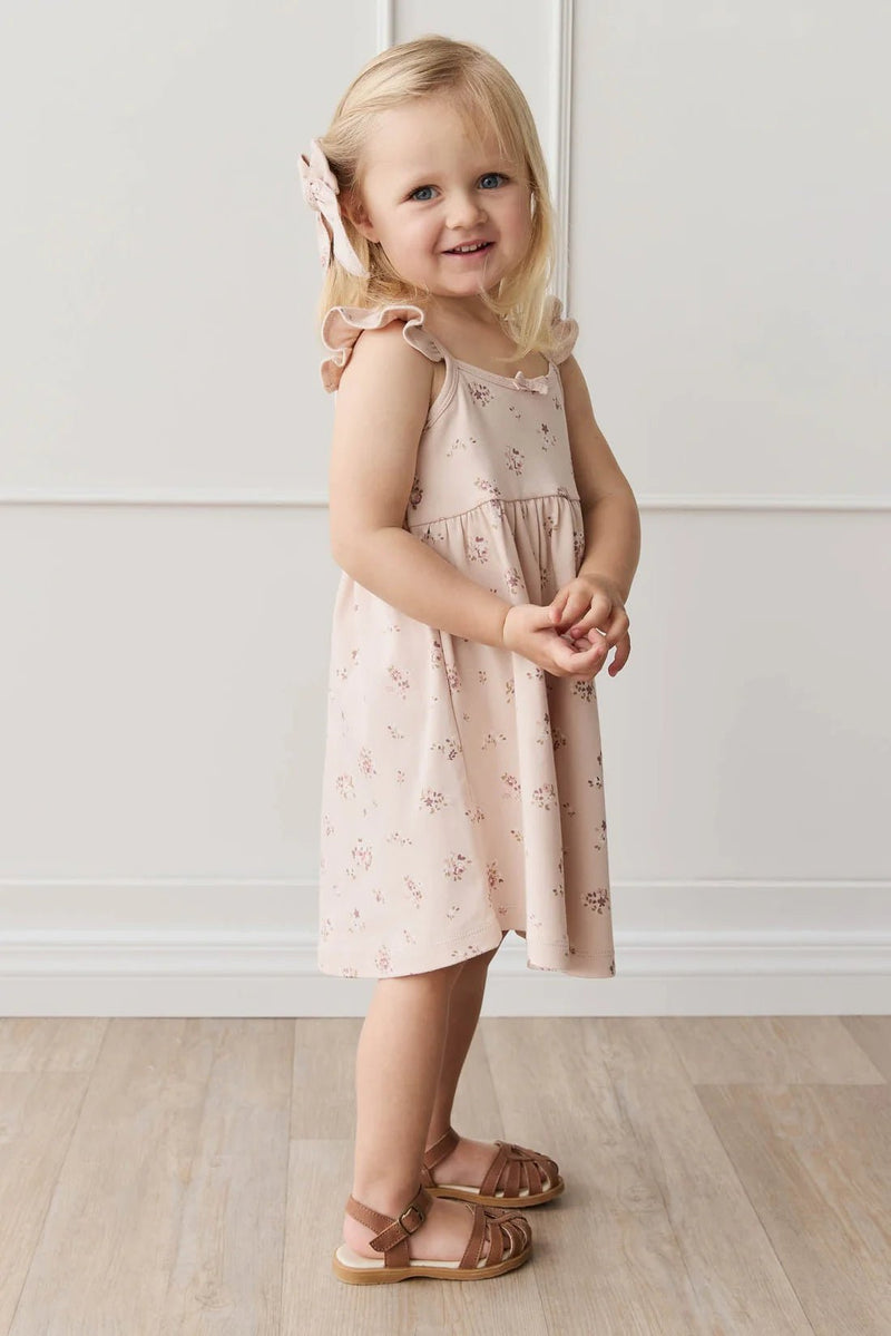 Organic Cotton Gracelyn Dress - Petite Fleur Soft Peony, , Jamie Kay - All The Little Bows