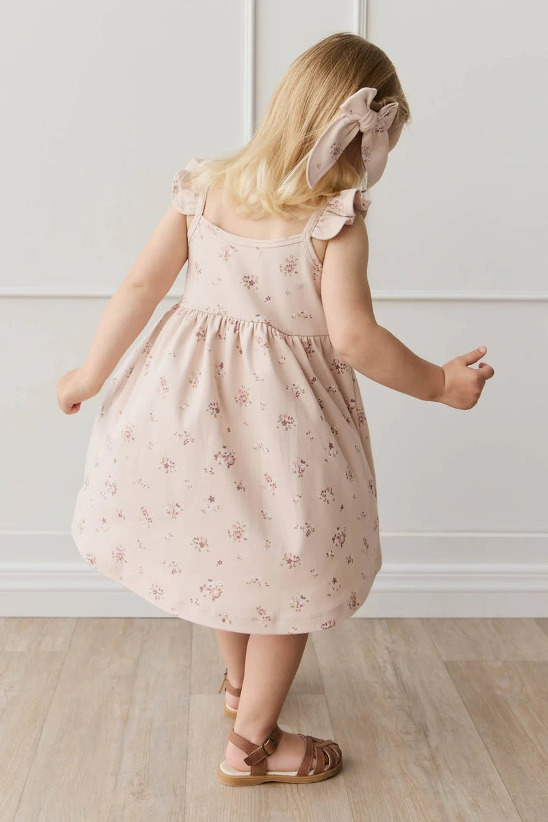 Organic Cotton Gracelyn Dress - Petite Fleur Soft Peony, , Jamie Kay - All The Little Bows