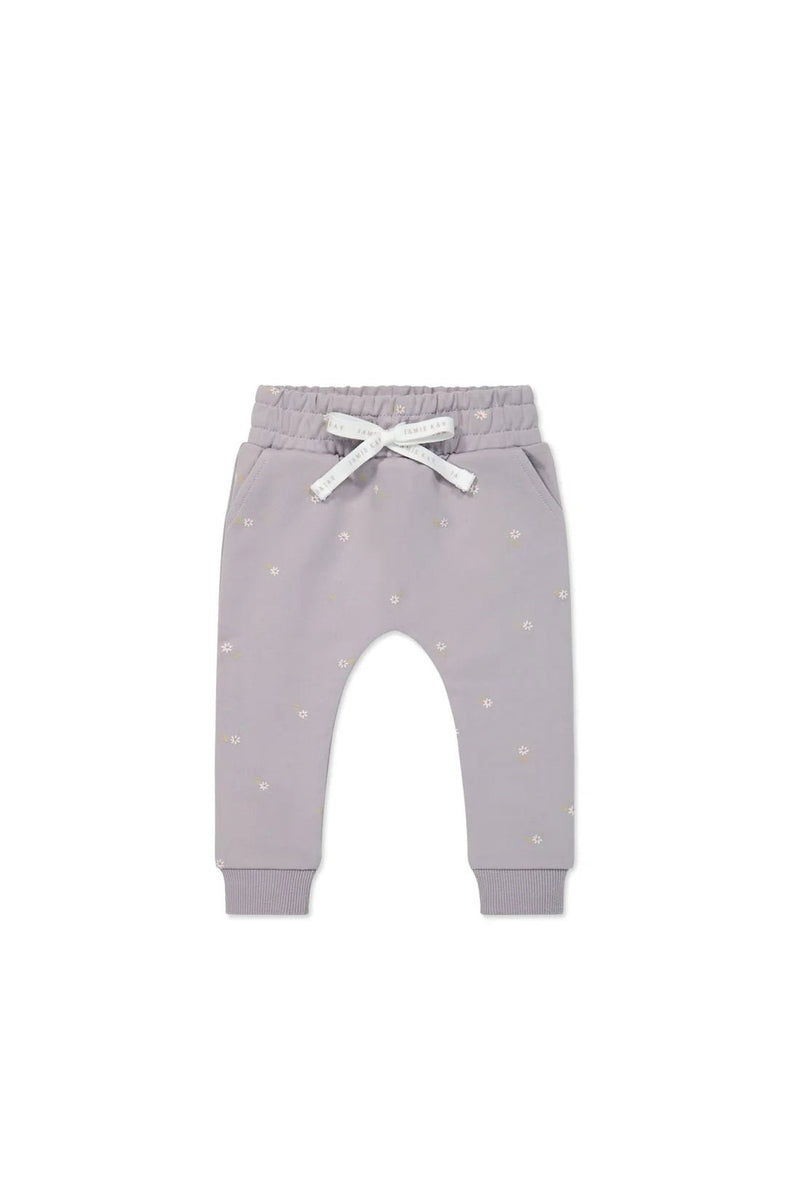Organic Cotton Morgan Track Pant - Annie Ditzy Violet Ice, , Jamie Kay - All The Little Bows