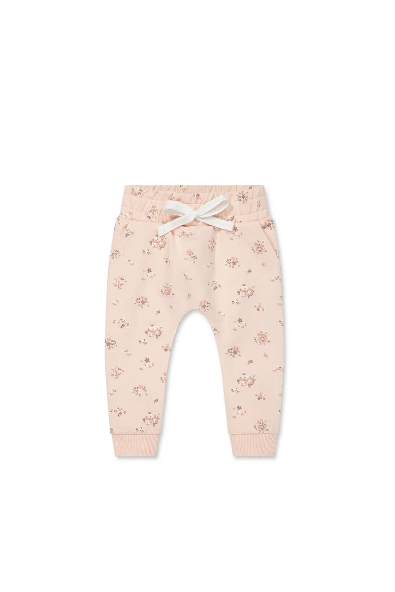 Organic Cotton Morgan Track Pant - Petite Fleur Soft Peony, , Jamie Kay - All The Little Bows