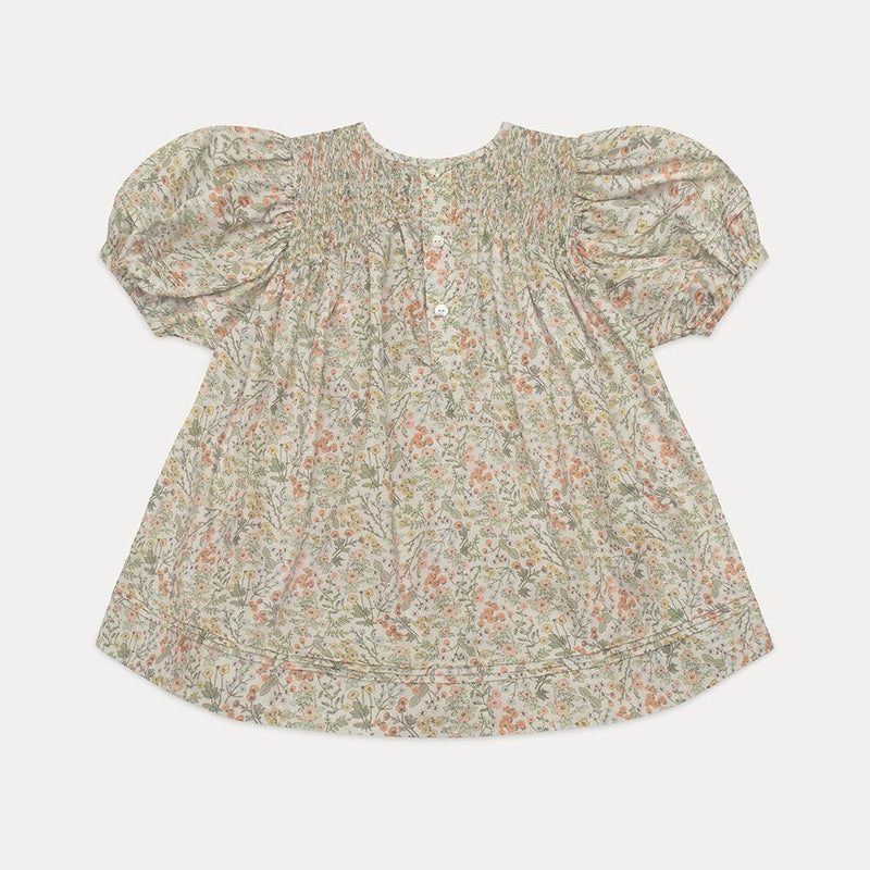Ottilie Dress | Wild Strawberry Floral Organic Cotton, , Nellie Quats - All The Little Bows