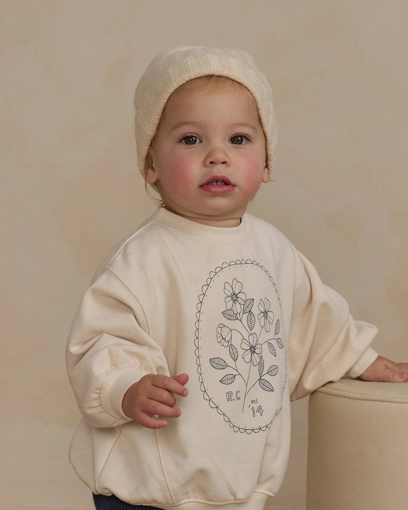 Oversized Sweatshirt || Wildflower, Girls Sweatshirt, Rylee + Cru - All The Little Bows
