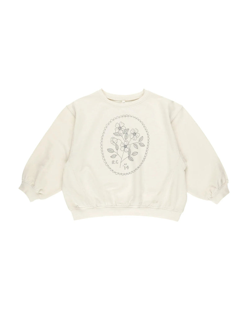 Oversized Sweatshirt || Wildflower, Girls Sweatshirt, Rylee + Cru - All The Little Bows