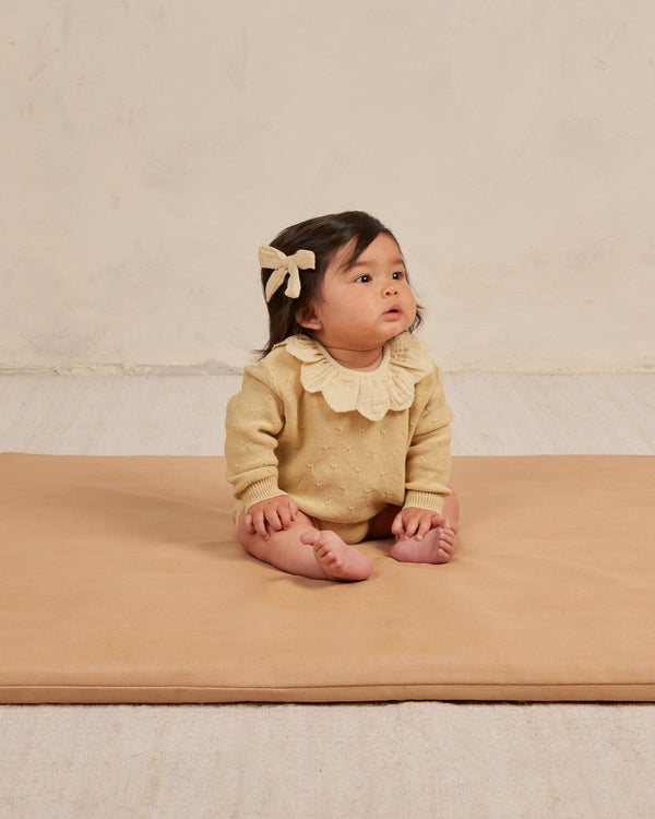 Petal Knit Sweater || Lemon, Girls Knits, Quincy Mae - All The Little Bows