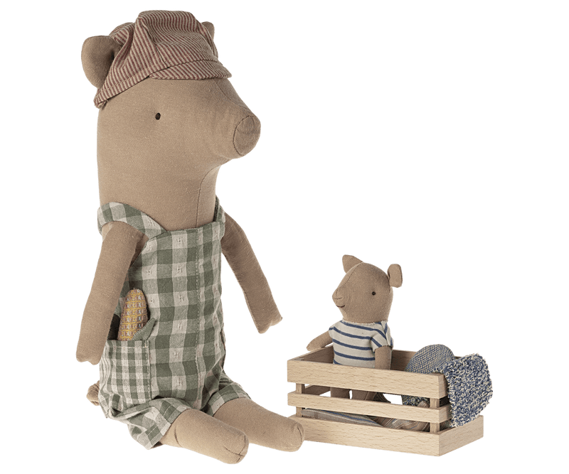 Pig - Boy, TOY, Maileg USA - All The Little Bows