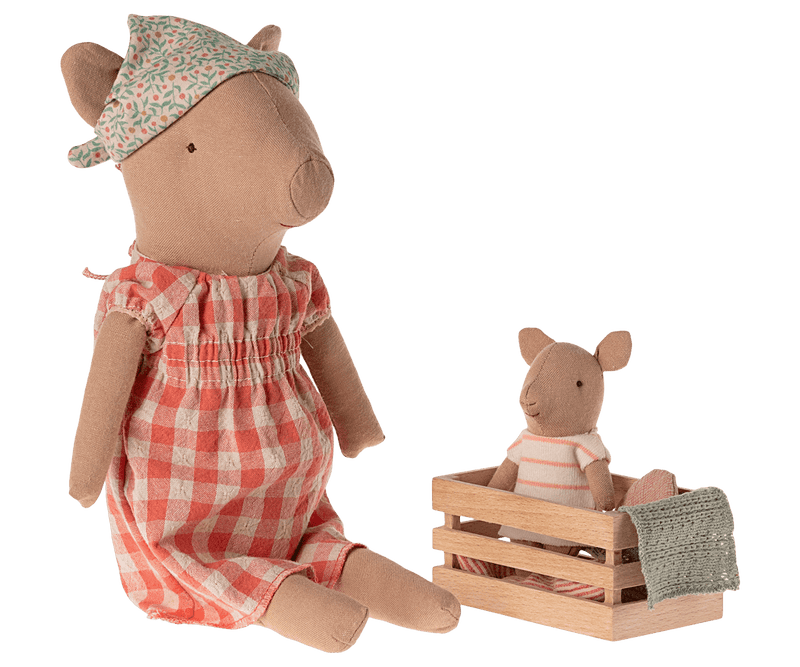 Pig - Girl, TOY, Maileg USA - All The Little Bows