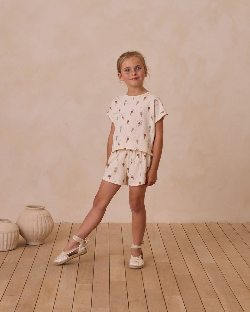 Raegan Set || Gelato, Boys Girls Cotton Top and Shorts Set, Rylee + Cru - All The Little Bows