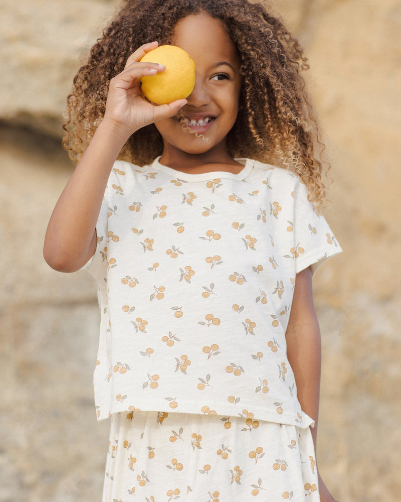 Raegan Set || Oranges, TOP & SHORT, Rylee + Cru - All The Little Bows