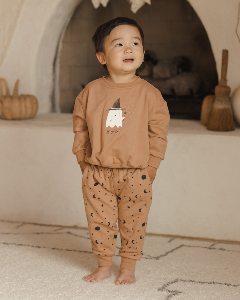 Relaxed Fleece Sweatpant || Night Sky, Baby / Toddler Pant, Quincy Mae - All The Little Bows