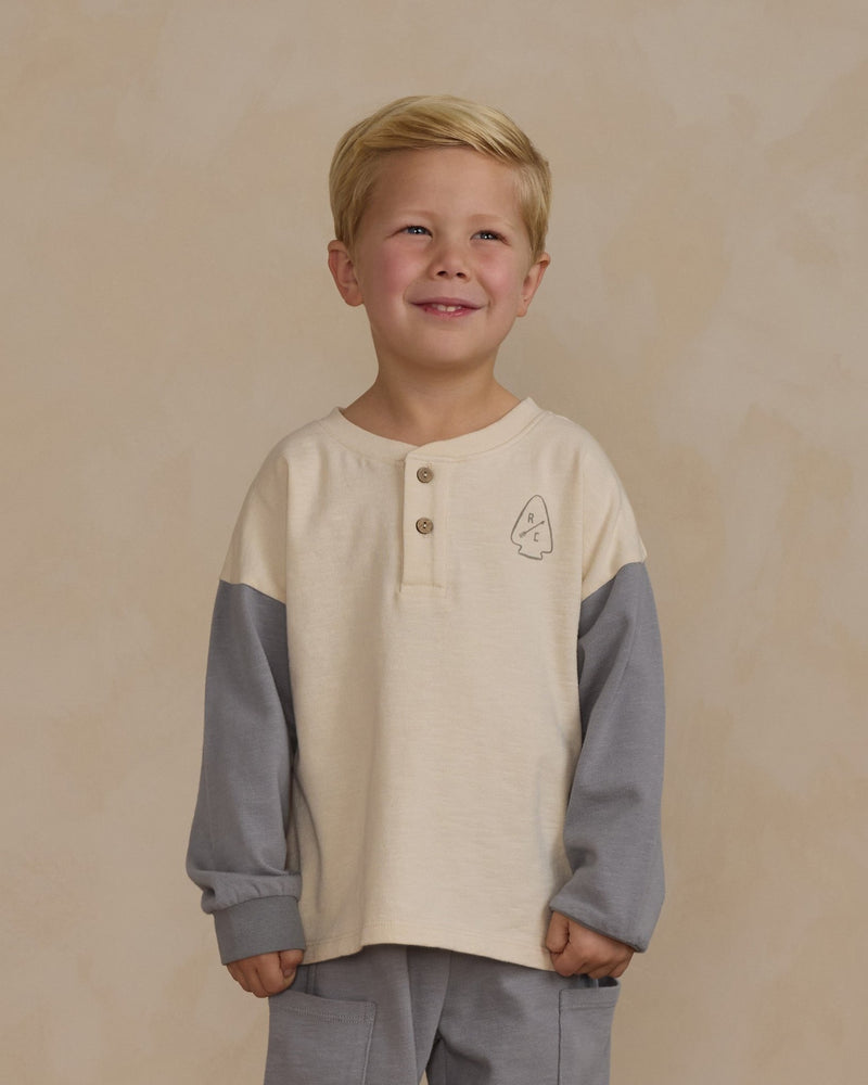 Relaxed Long Sleeve Henley || Explore, Boys T-Shirt, Rylee + Cru - All The Little Bows