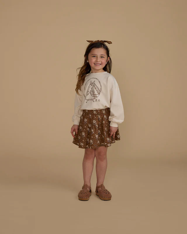 Relaxed Sweatshirt || Horse, 6-7Y