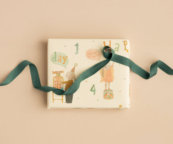 Ribbon, W: 18 mm x L: 10 m - Petrol, PAPER, Maileg USA - All The Little Bows