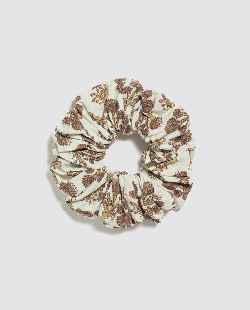 Scrunchie || Jaipur Floral Tea Rose, Hair Scrunchie, Little Cotton Clothes - All The Little Bows