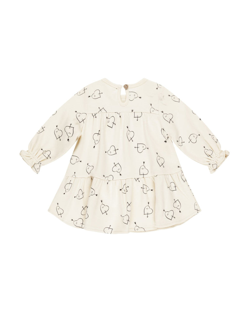 Tiered Jersey Dress || Cupid, Baby / Toddler Girls Dress, Quincy Mae - All The Little Bows