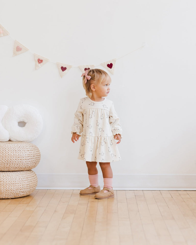 Tiered Jersey Dress || Cupid, Baby / Toddler Girls Dress, Quincy Mae - All The Little Bows