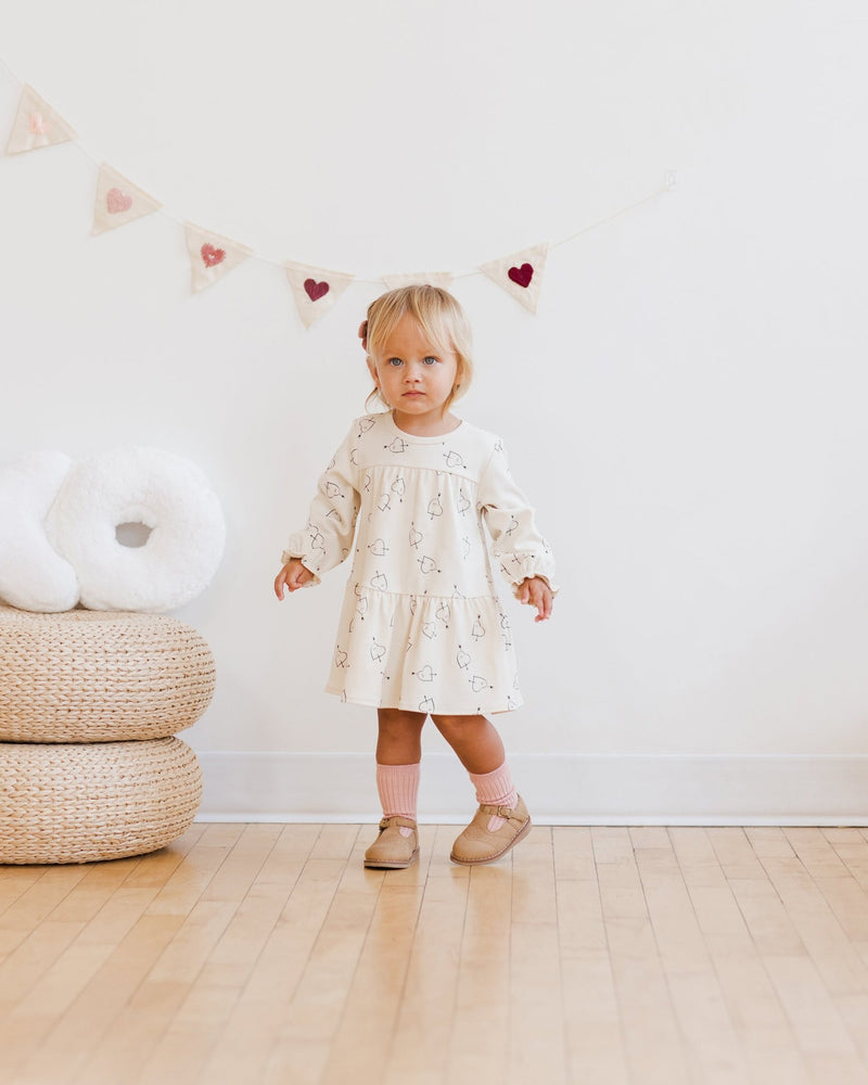 Tiered Jersey Dress || Cupid, Baby / Toddler Girls Dress, Quincy Mae - All The Little Bows