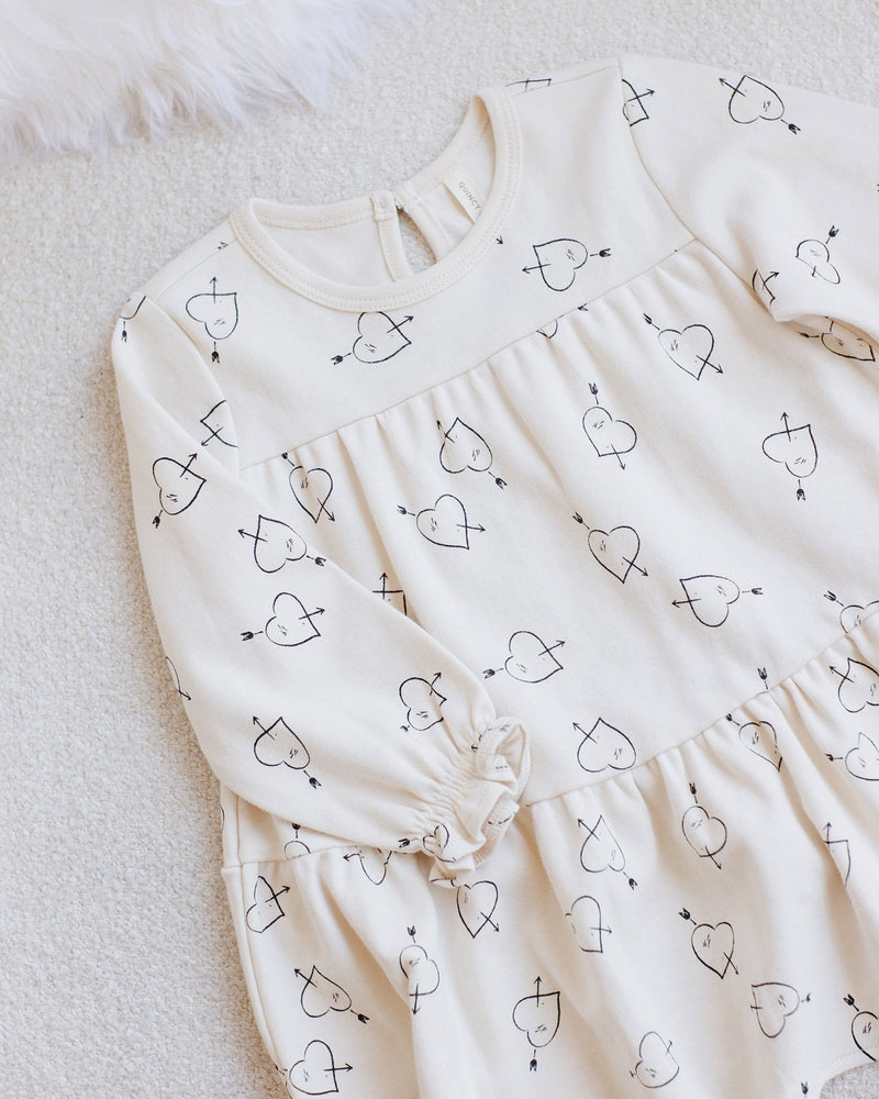 Tiered Jersey Dress || Cupid, Baby / Toddler Girls Dress, Quincy Mae - All The Little Bows