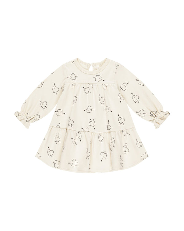 Tiered Jersey Dress || Cupid, Baby / Toddler Girls Dress, Quincy Mae - All The Little Bows