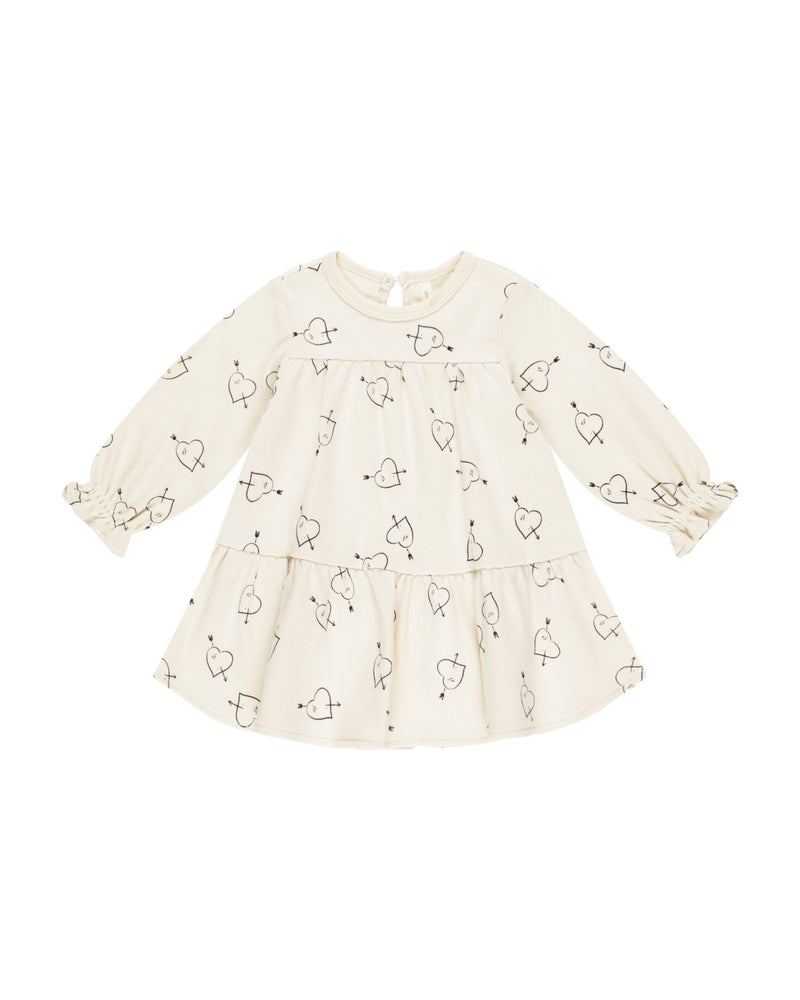 Tiered Jersey Dress || Cupid, Baby / Toddler Girls Dress, Quincy Mae - All The Little Bows