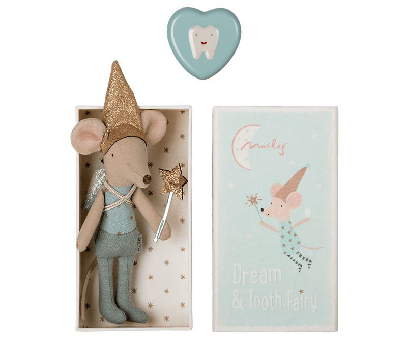 Tooth Fairy Mouse, Blue, TOYS, Maileg USA - All The Little Bows