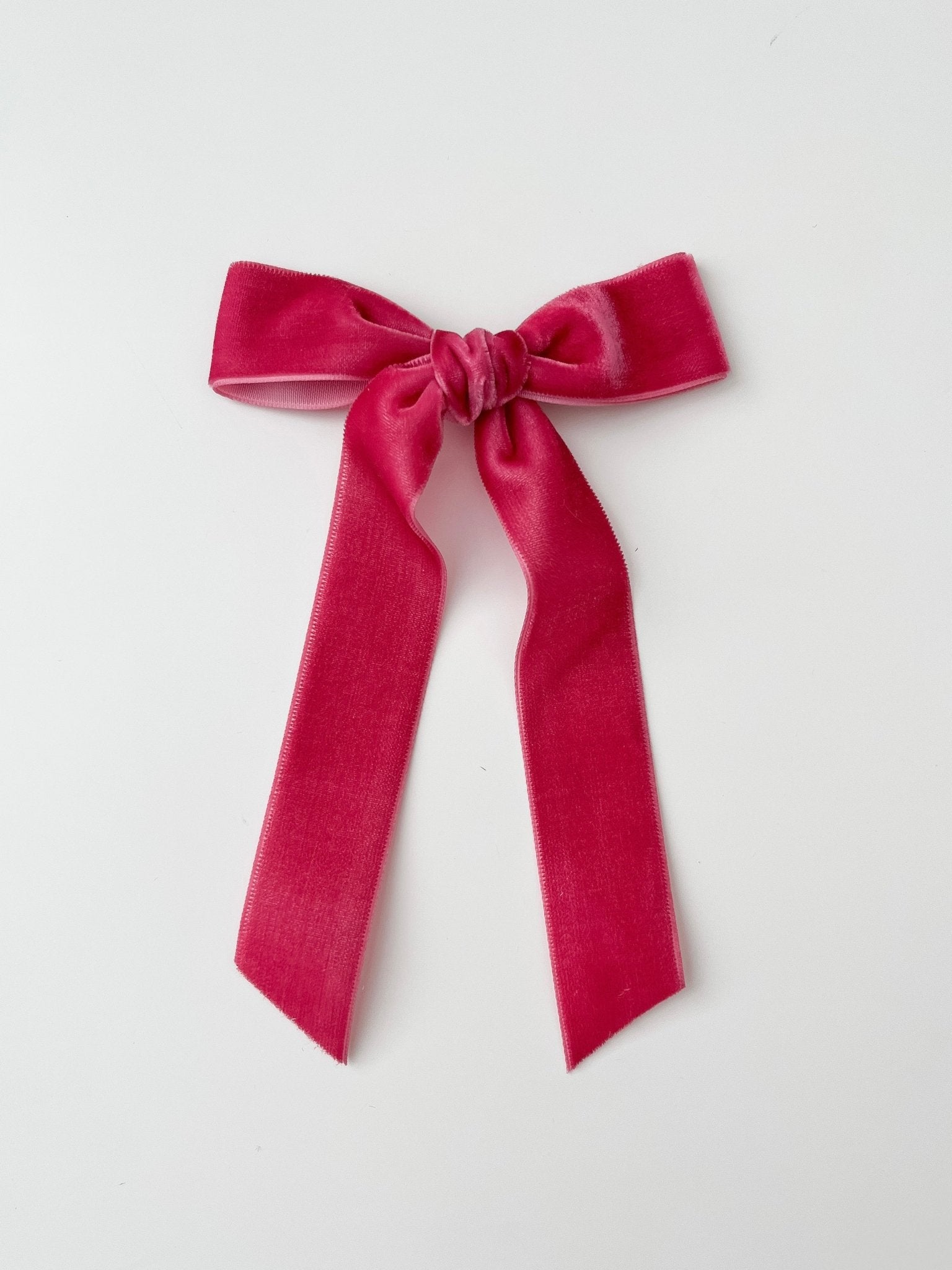 What Color Is Ribbits Bow Velvet Ribbon Bow | Raspberry | All The Little Bows