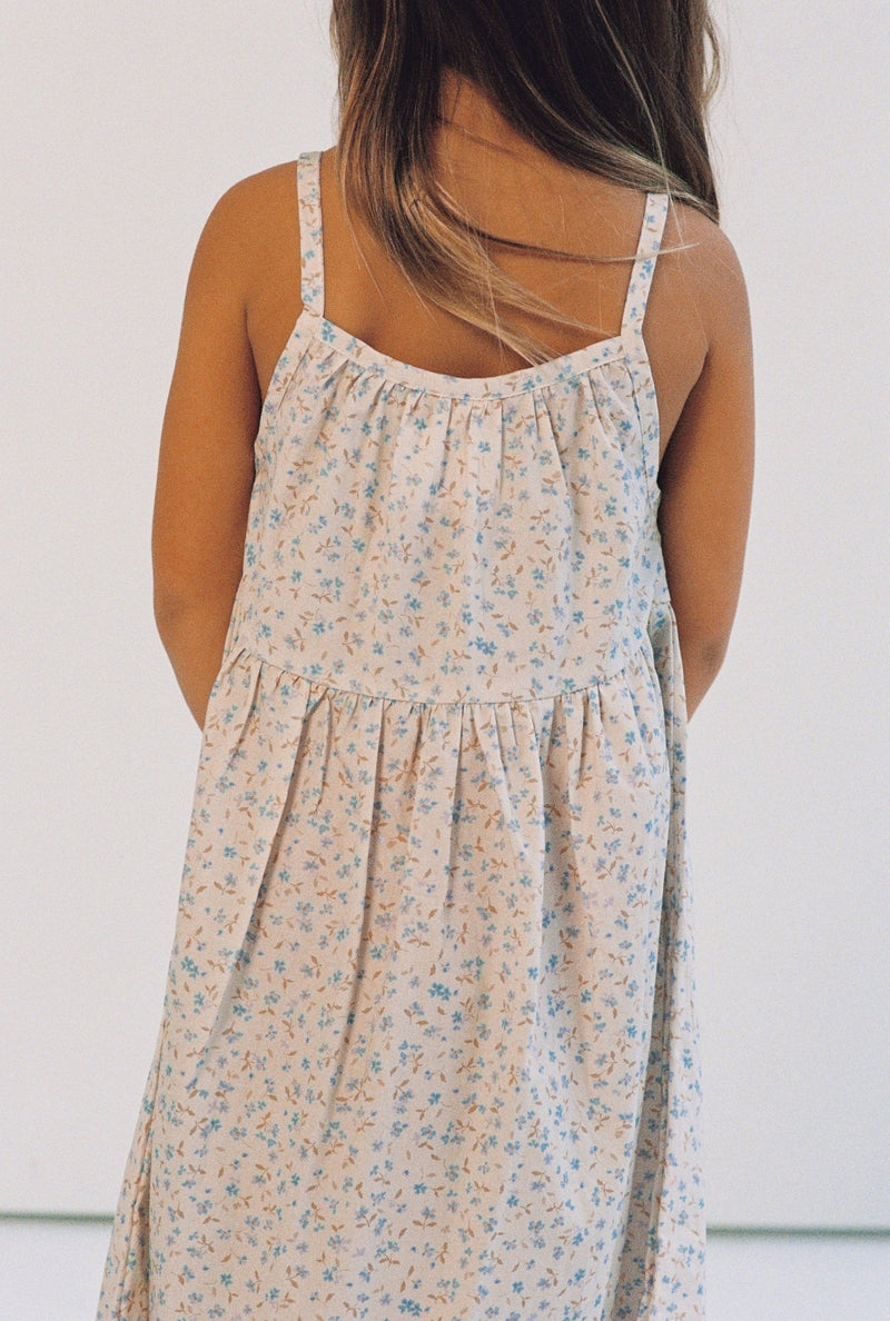 Darcy Dress || Indigo Bloom, , Illoura the Label - All The Little Bows