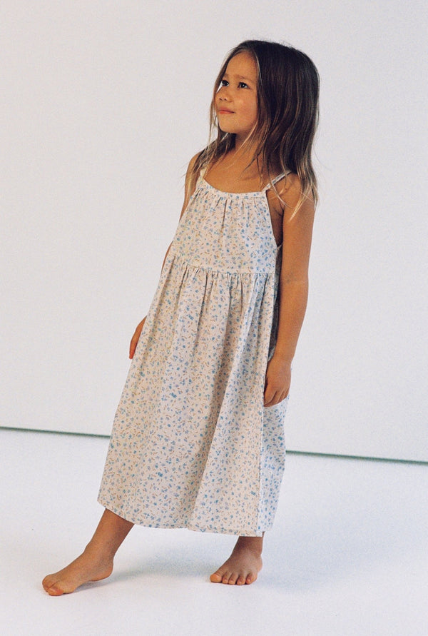 Darcy Dress || Indigo Bloom, , Illoura the Label - All The Little Bows