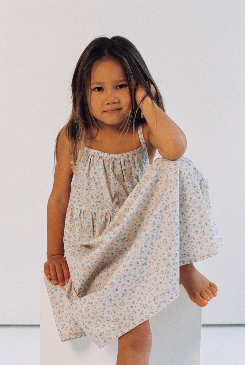 Darcy Dress || Indigo Bloom, , Illoura the Label - All The Little Bows