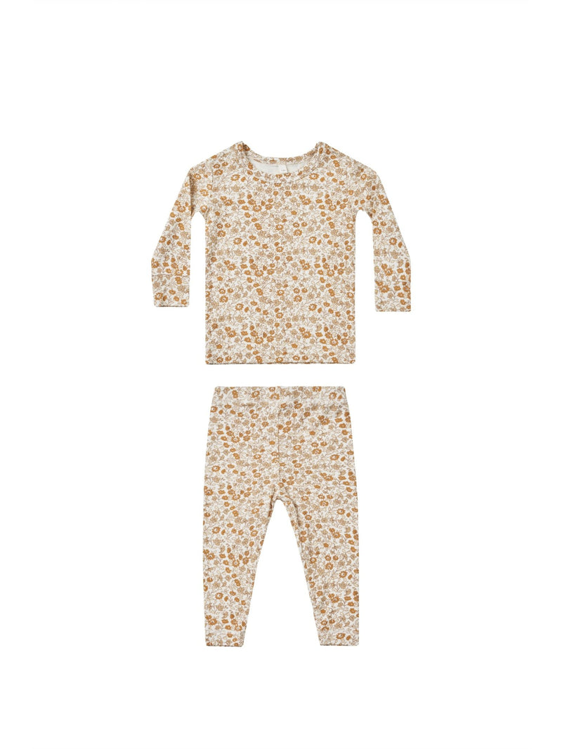 Bamboo Pajama Set || Marigold, , Quincy Mae - All The Little Bows
