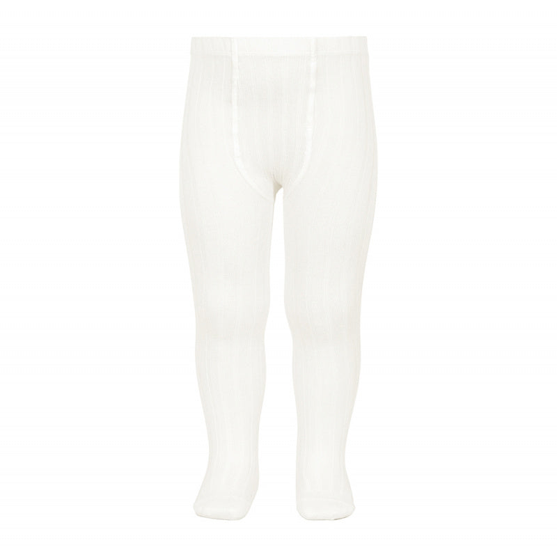 Classic Ribbed Tights // Ivory - Cóndor 202, Knee Socks / Tights, Condor - All The Little Bows