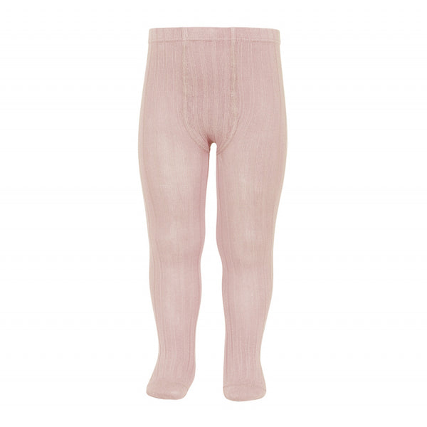 Classic Ribbed Tights // Old Rose - Cóndor 544, Knee Socks / Tights, Condor - All The Little Bows