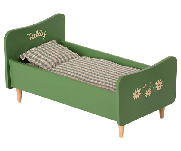 Bed for Teddy Dad - Dusty Green, Furniture, Maileg USA - All The Little Bows