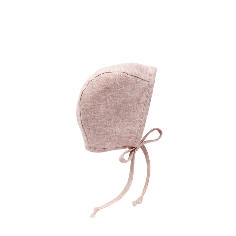 Blush Linen Bonnet Cotton-Lined, Bonnets, Briar Baby® - All The Little Bows