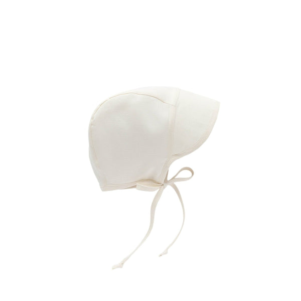 Brimmed Ivory Linen Bonnet Cotton-Lined, Bonnets, Briar Baby® - All The Little Bows