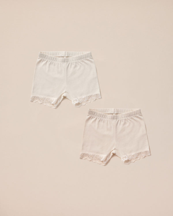 Cartwheel Shorts || Ivory & Natural, , Noralee - All The Little Bows