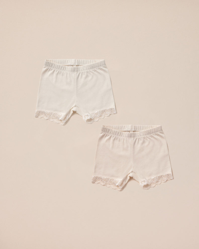 Cartwheel Shorts || Ivory & Natural, , Noralee - All The Little Bows