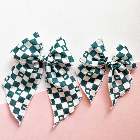 Checkered Tree Elle Bow, , Lady Eleanor & Co - All The Little Bows