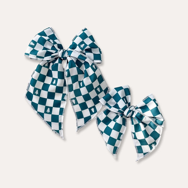 Checkered Tree Elle Bow - Lady Eleanor & Co - All The Little Bows