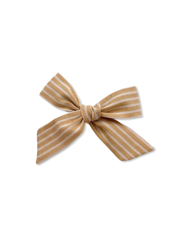 Classic Bow | Crawford Stripe, Mustard, , All The Little Bows - All The Little Bows
