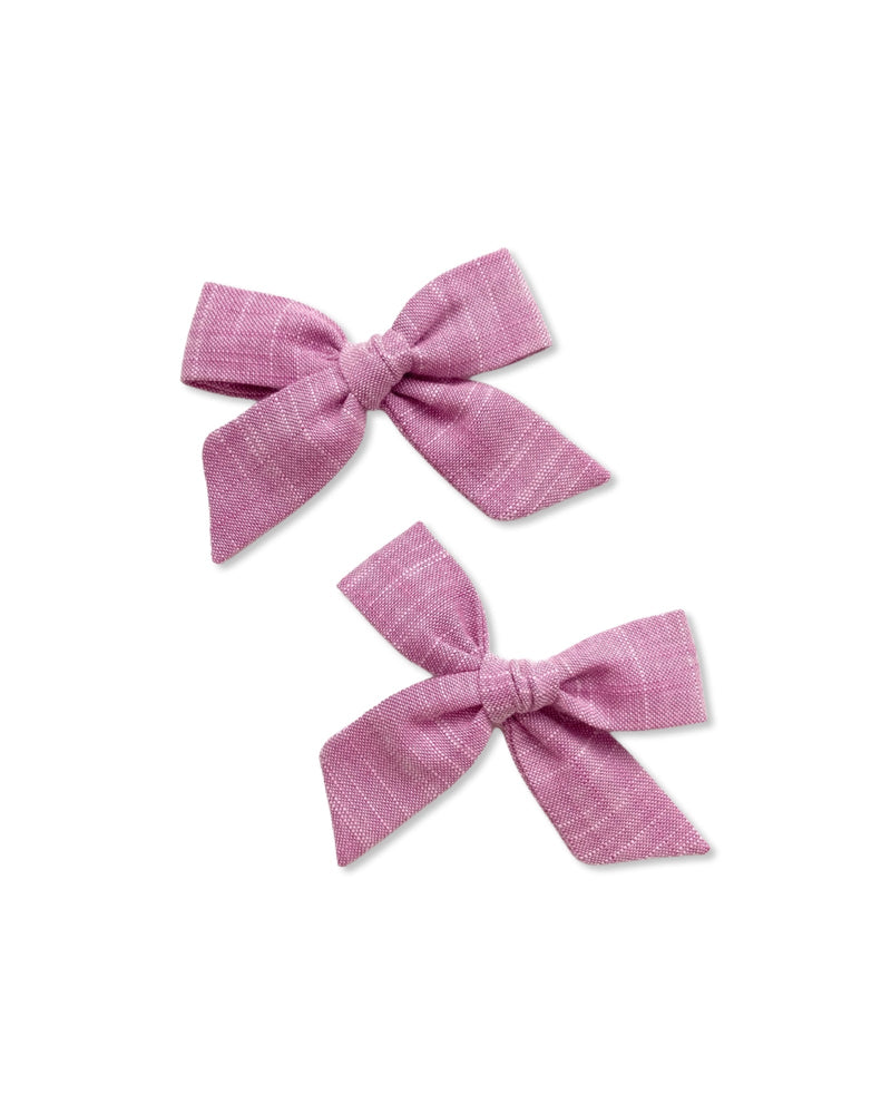 Classic Bow | Manchester Yarn-Dyed Cotton, Violet - All The Little Bows - All The Little Bows