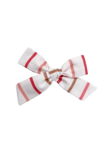 Classic Bow | Multi-Stripe (Pink/Brown), , All The Little Bows - All The Little Bows