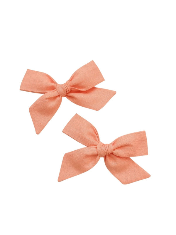 Classic Bow | Peachy Keen - Headband, Clip, or Pigtail Clip Set, , All The Little Bows - All The Little Bows