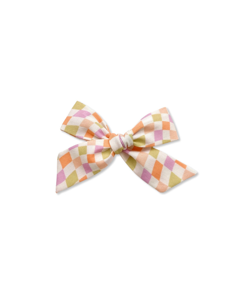 Classic Bow | Retro Wavy Check, , All The Little Bows - All The Little Bows