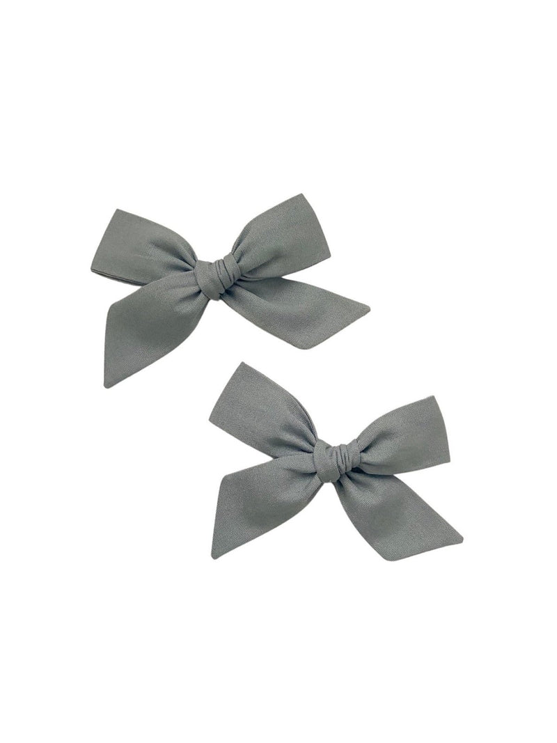 Classic Bow | Steel Blue - Headband, Clip, or Pigtail Clip Set, , All The Little Bows - All The Little Bows