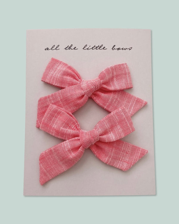 Classic Knot Bow | Guava, , All The Little Bows - All The Little Bows